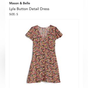 Mason & Belle Layla Button Detail Floral dress